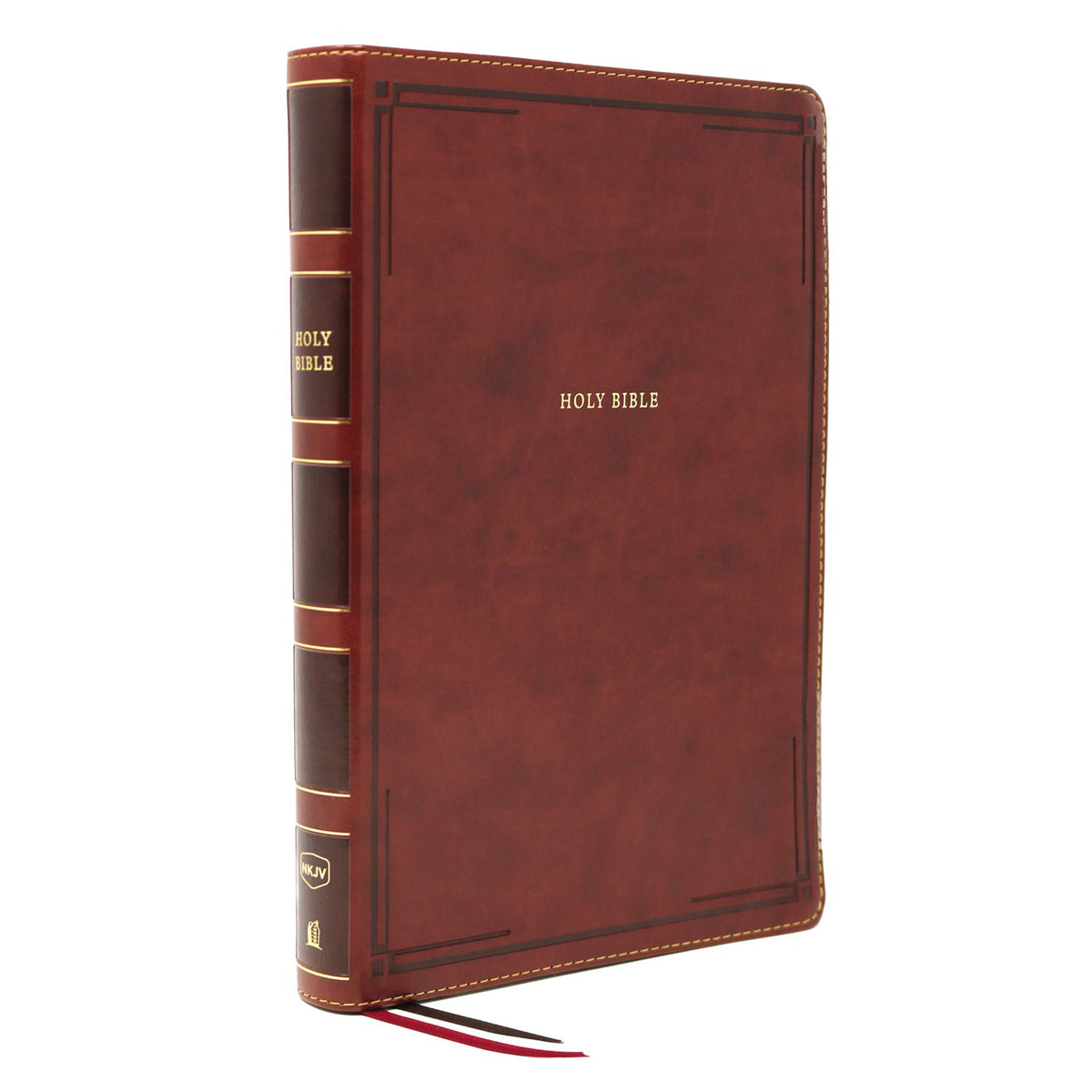NKJV Thinline Bible Red Letter Giant Print Brown (Comfort Print)(Imitation Leather)