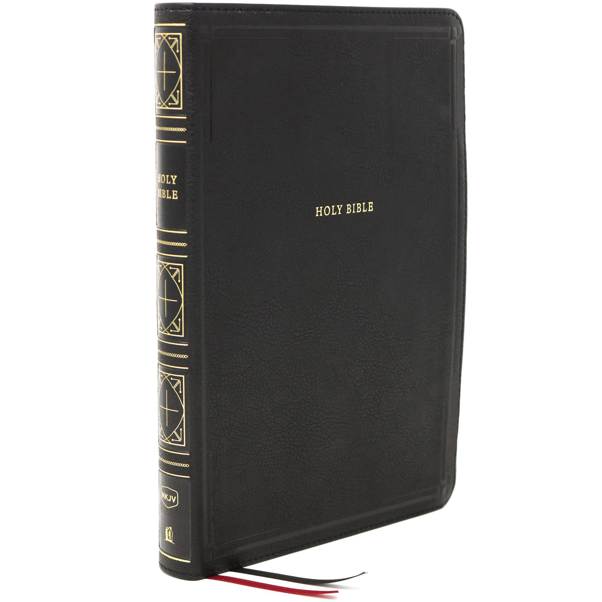 NKJV Thinline Bible Red Letter Giant Print Indexed Black (Comfort Print)(Imitation Leather)