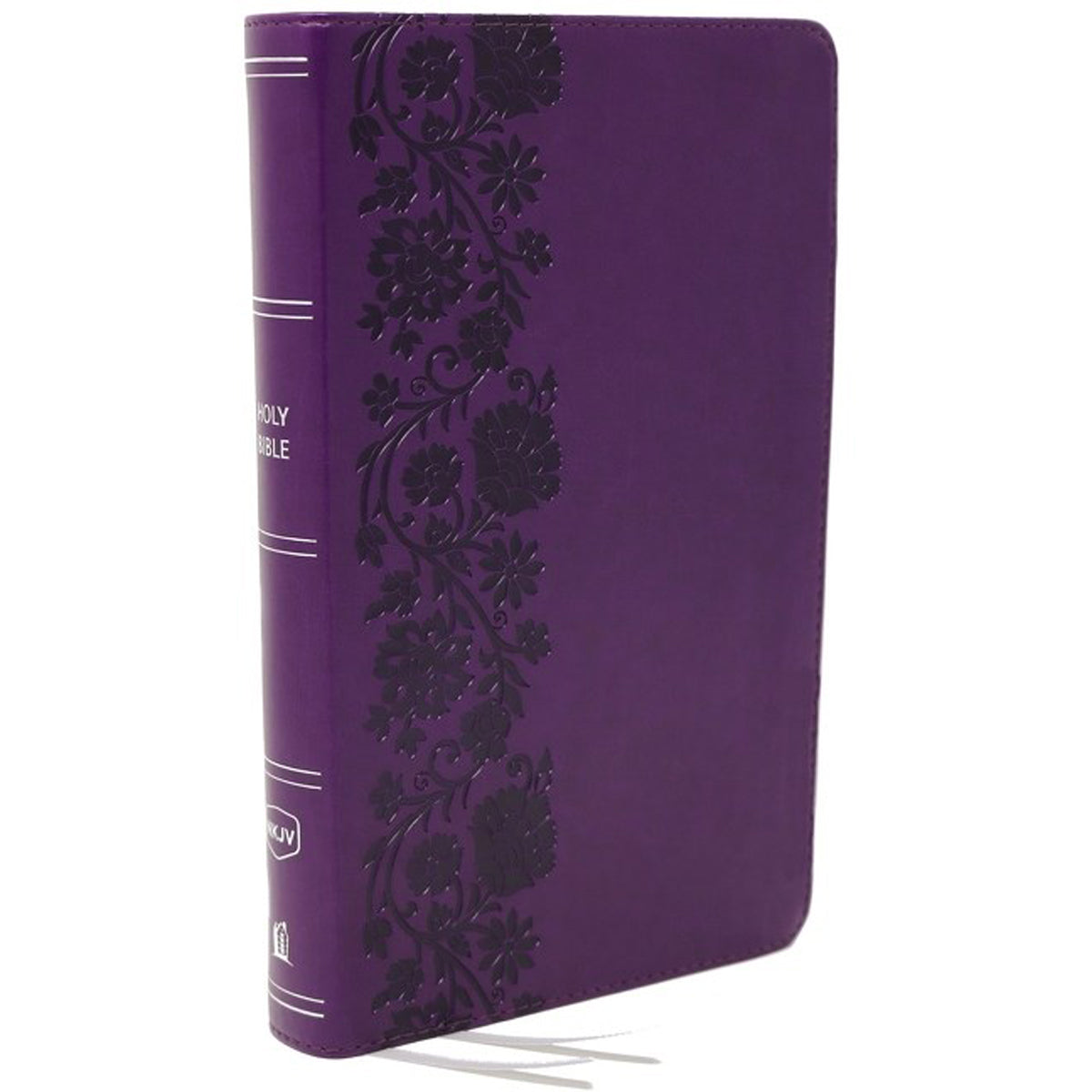 NKJV End Of Verse Personal Size Reference Bible Large Print Purple (Comfort Print)(Imitation Leather)