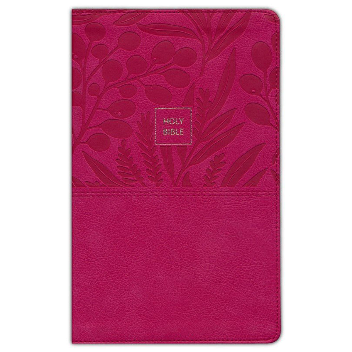 NKJV End Of Verse Personal Size Ref Bible Large Print Indexed Pink (Comfort Print)(Imitation Leather