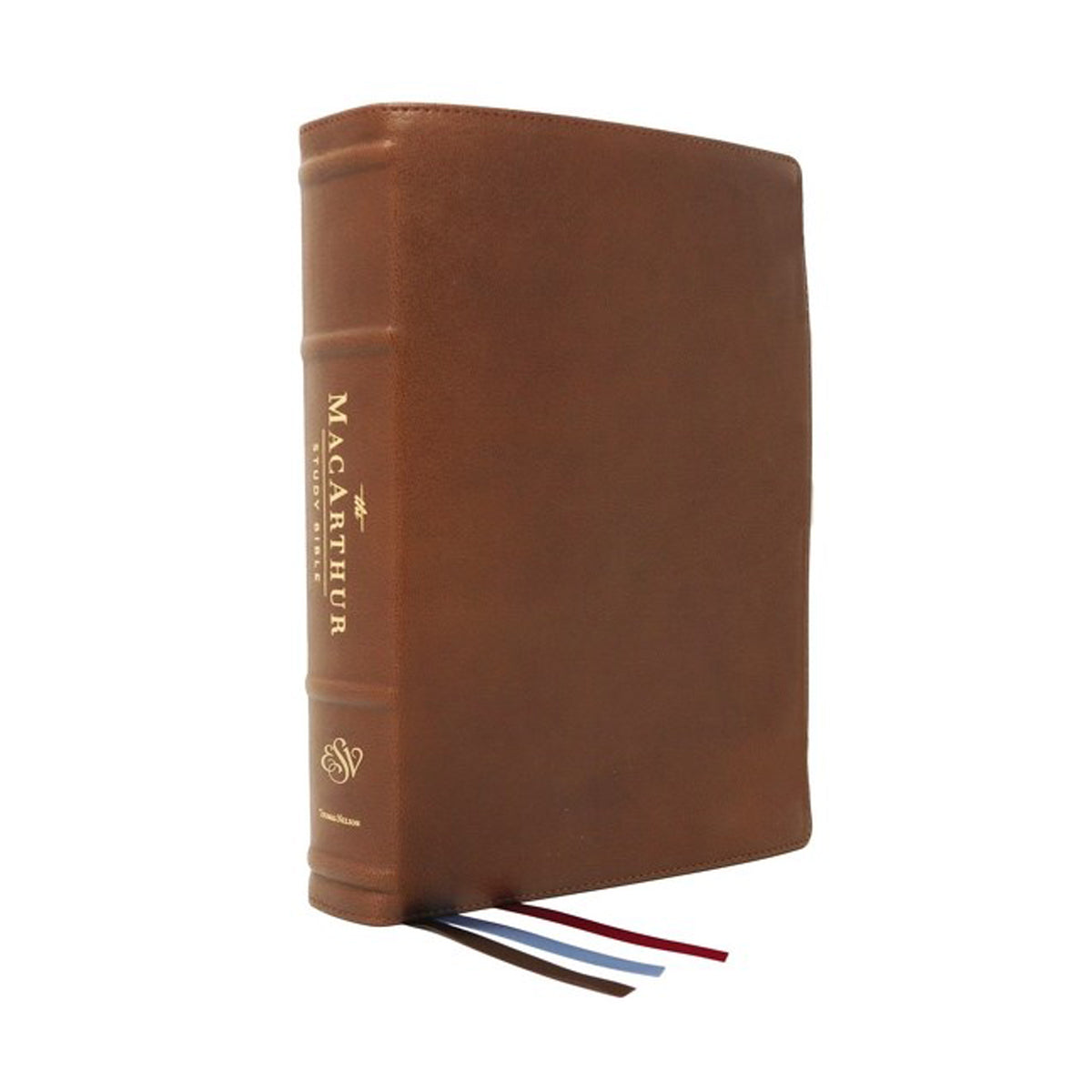 ESV MacArthur Study Bible 2nd Edition Goatskin Brown (Comfort Print)(Genuine Leather)