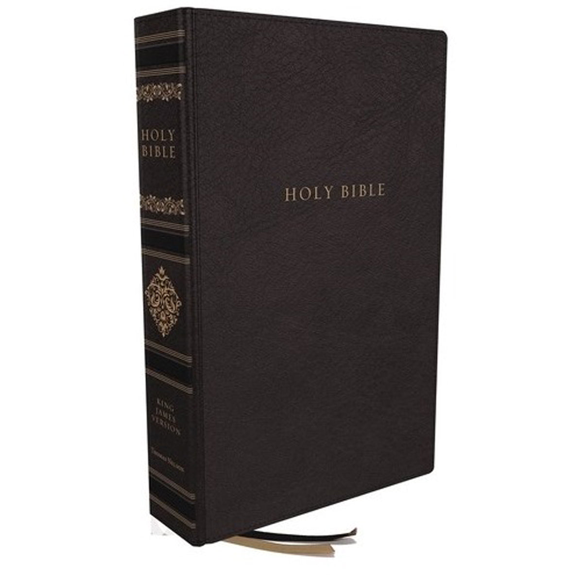 KJV Personal Size Ref Bible Red Letter Comfort Print Black (Sovereign Collection)(Genuine Leather)