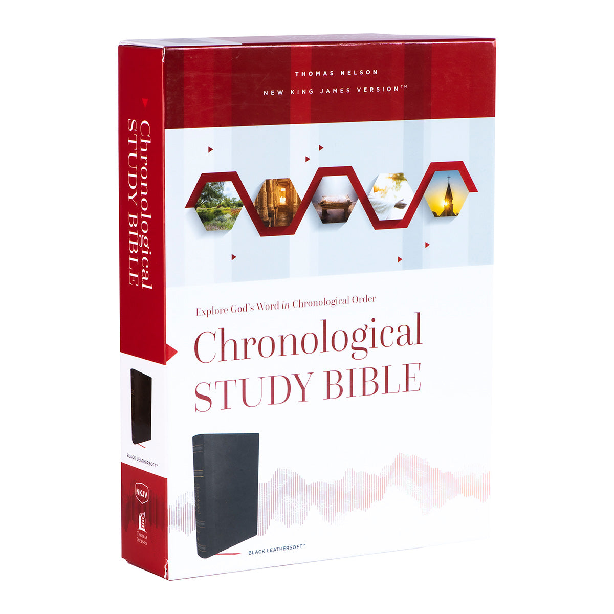 NKJV Chronological Study Bible Black (Comfort Print)(Imitation Leather)