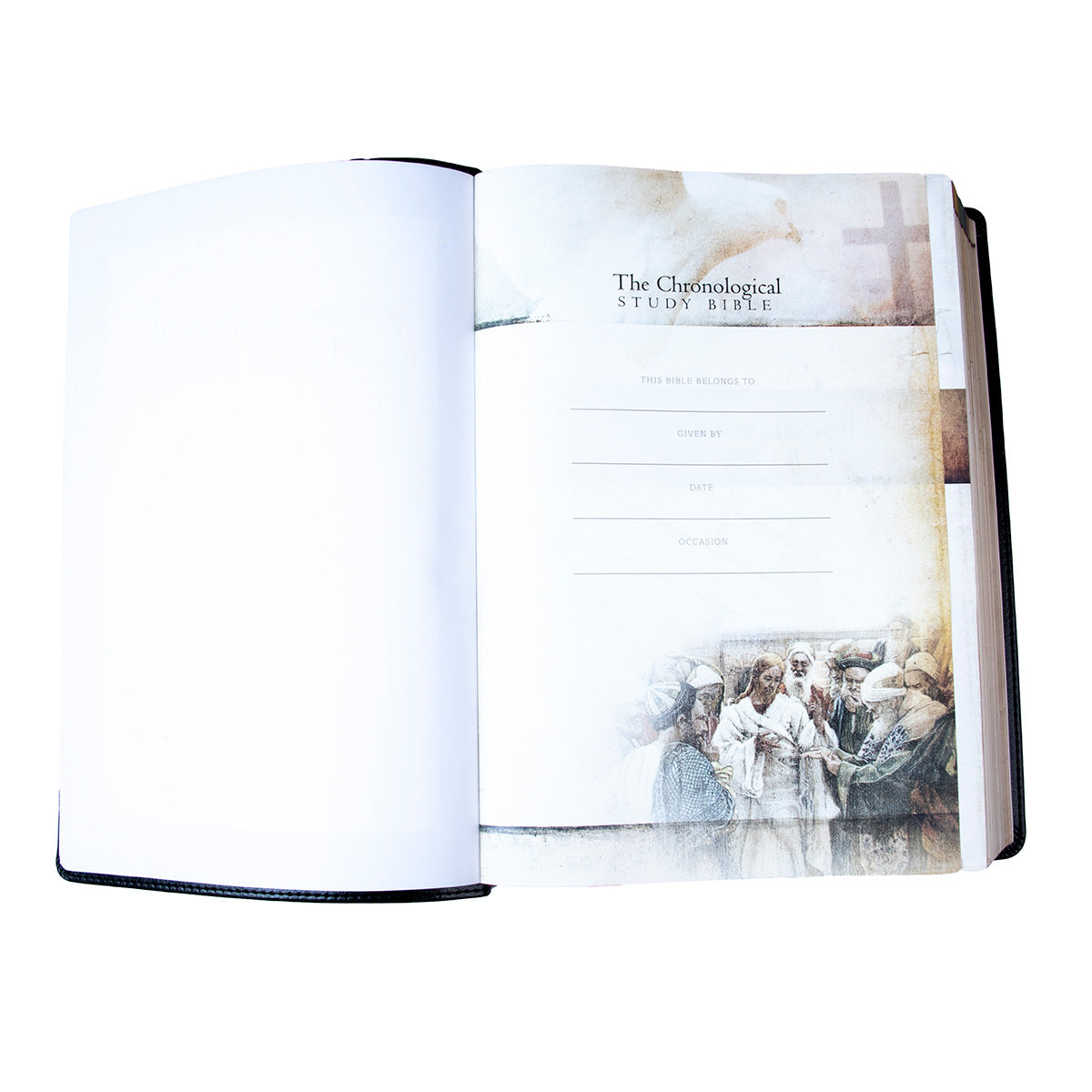 NKJV Chronological Study Bible Black (Comfort Print)(Imitation Leather)