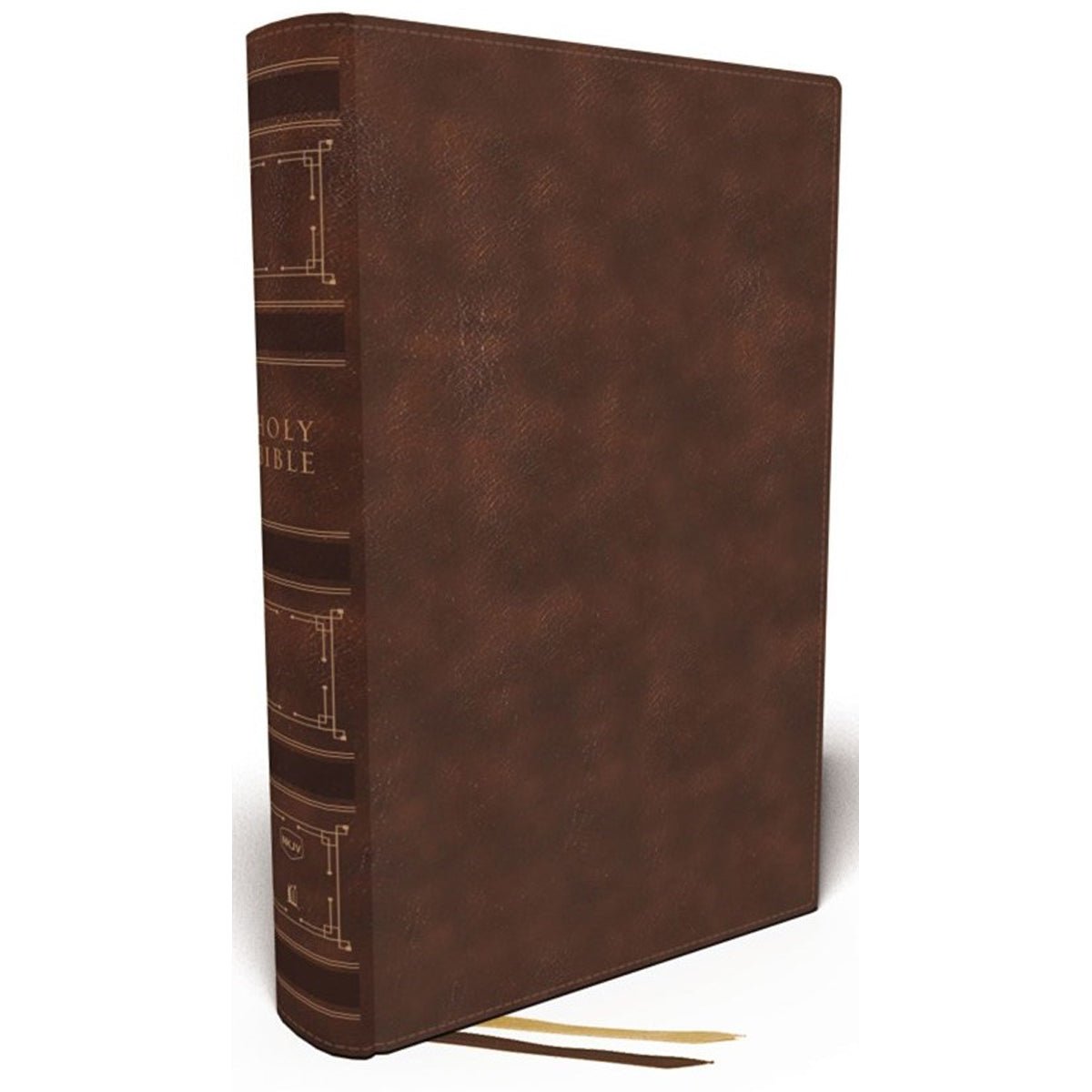 NKJV Single-Column Wide-Margin Reference Bible Red Letter Brown (Comfort Print)(Imitation Leather)