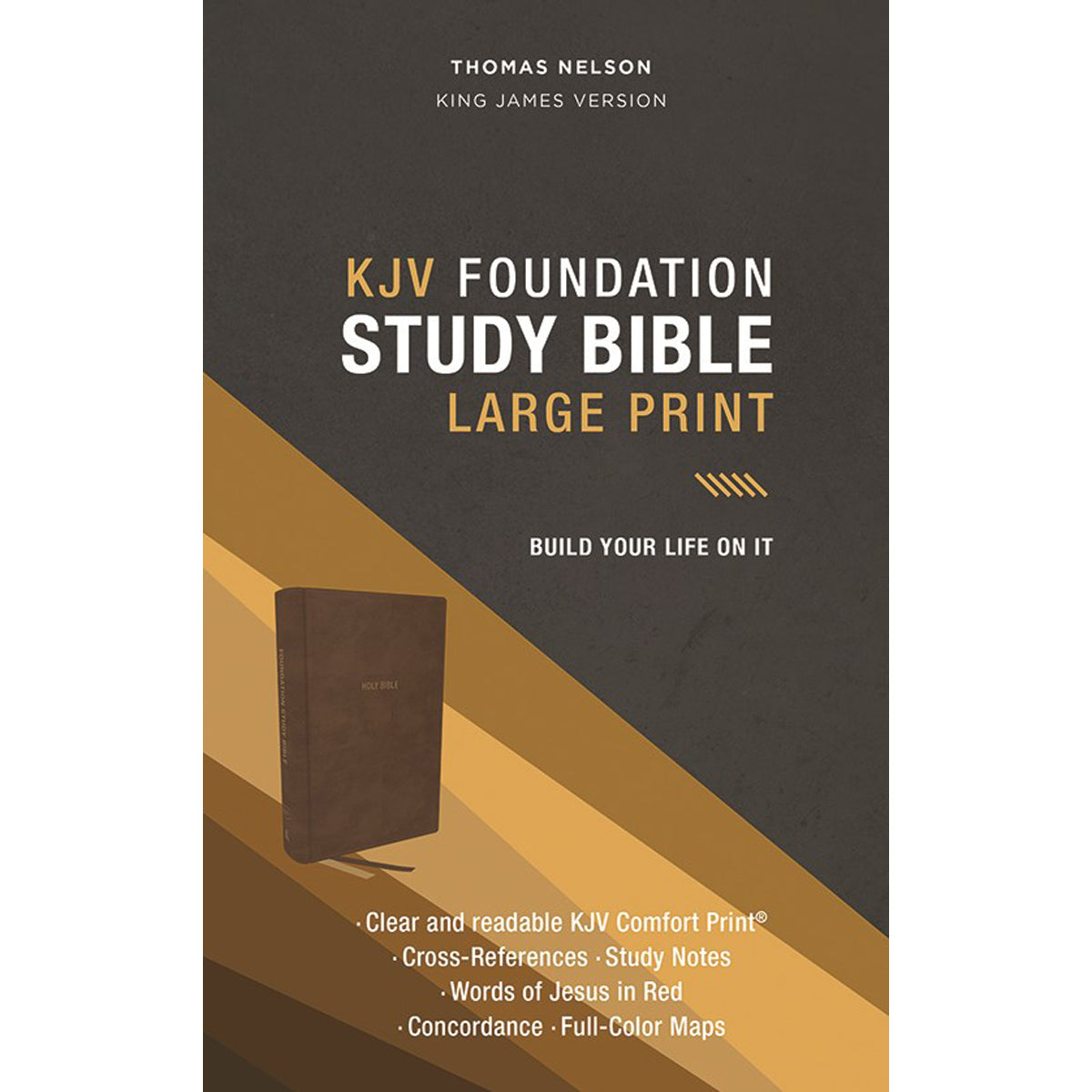 KJV Foundation Study Bible Large Print Red Letter Brown (Comfort Print)(Imitation Leather)