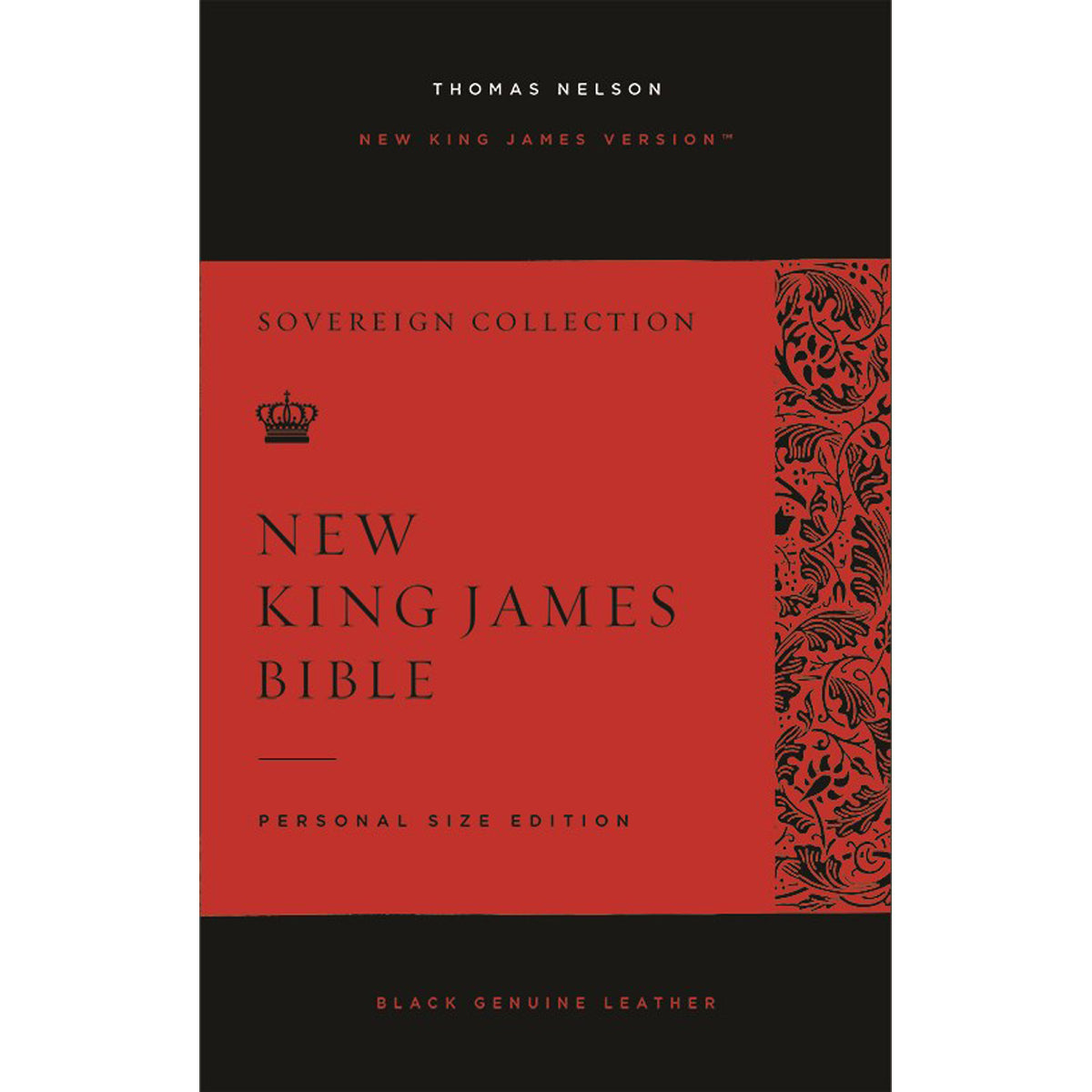 NKJV Personal Size Reference Bible Index Blk (Comfort Print)(Sovereign Collection)(Genuine Leather)