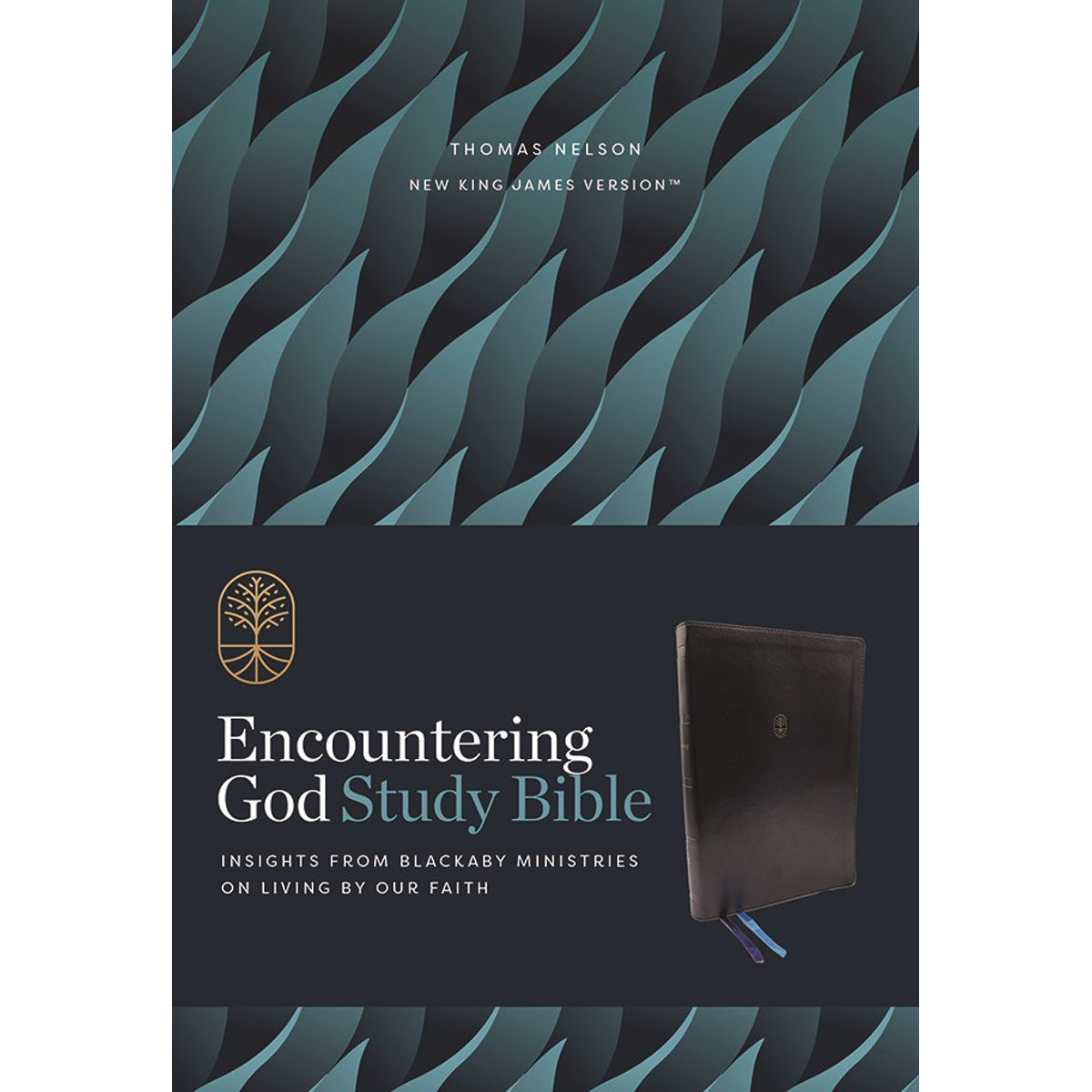 NKJV Black Imitation Leather Encountering God Study Bible Index Comfort Print