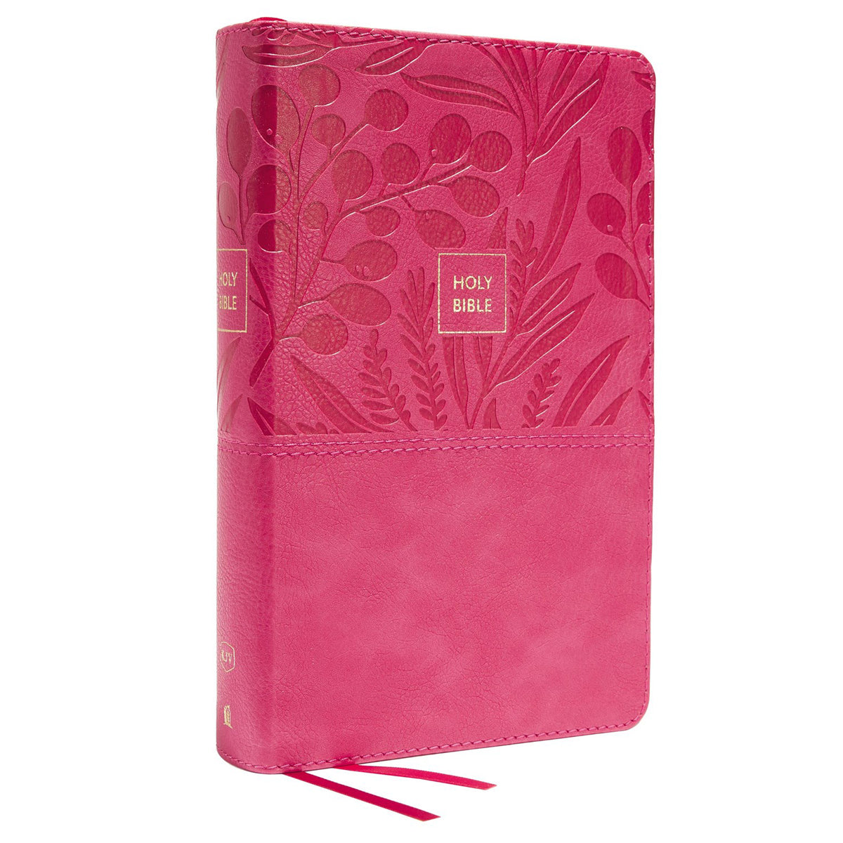 KJV Single-Column Personal Size Reference Bible Large Print Pink (Comfort Print)(Imitation Leather)