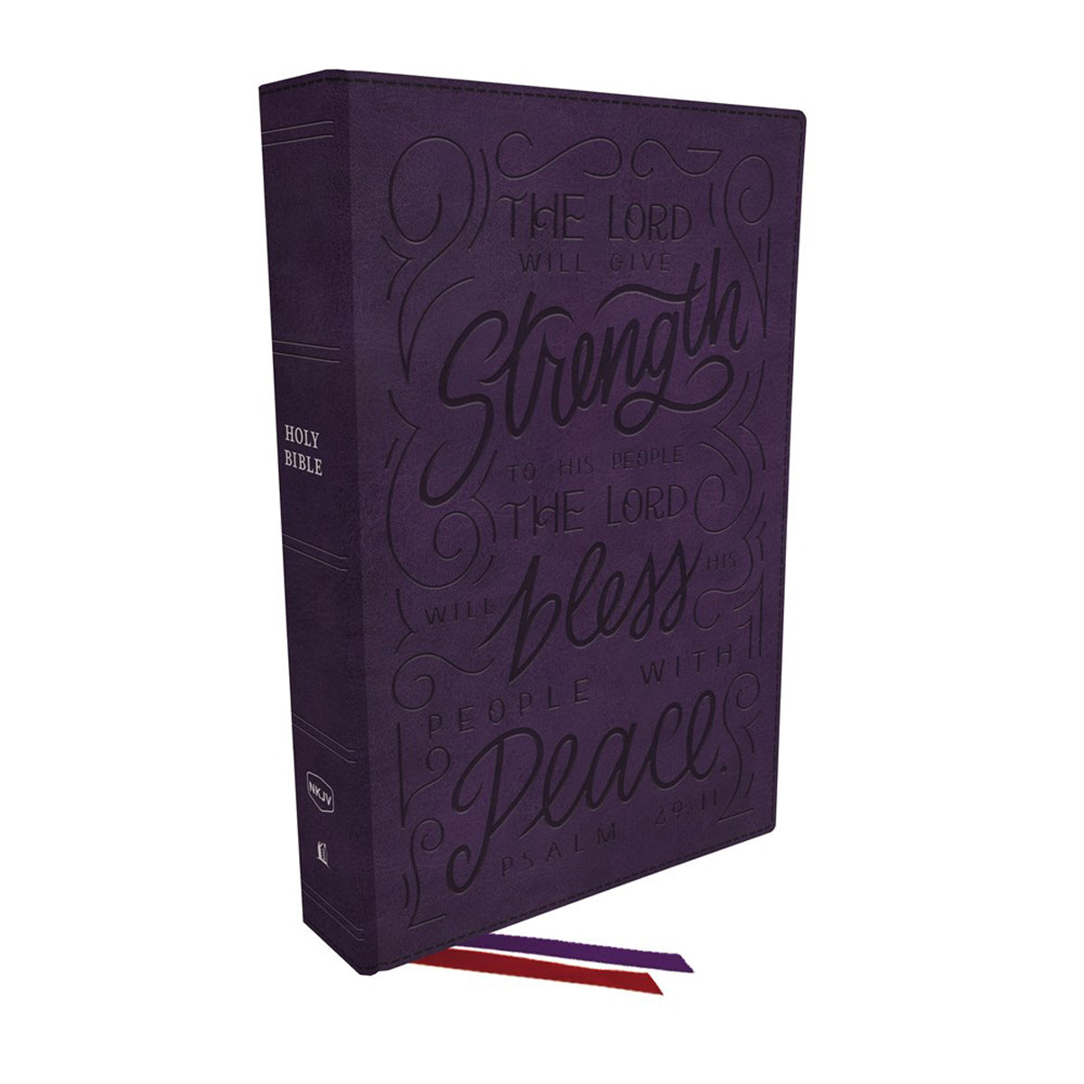 NKJV Center-Column Ref Bible Giant Print Purple (Comfort Print)(Verse Art Cover)(Imitation Leather)