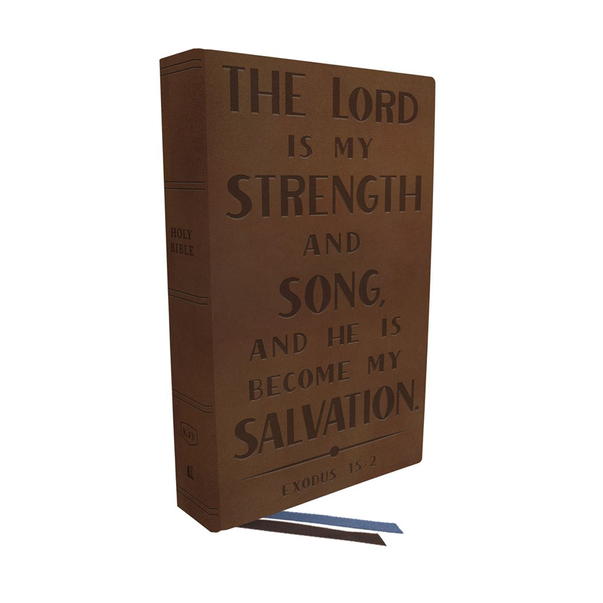 KJV Personal Size Reference Bible Indexed Brown (Comfort Print)(Verse Art Cover)(Genuine Leather)