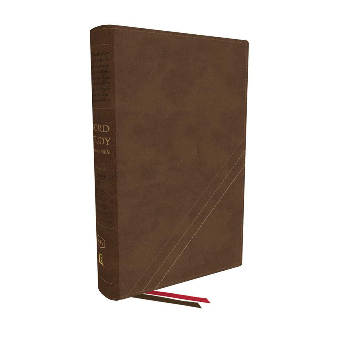 KJV Word Study Reference Bible Red Letter Indexed Brown (Comfort Print)(Imitation Leather)