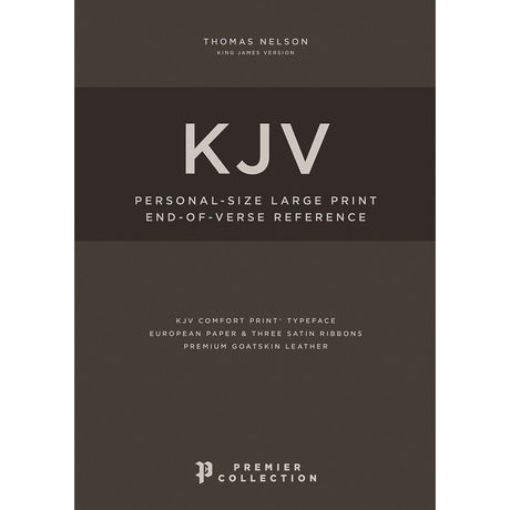 KJV Single-Column Personal Size Reference Bible Index Red (Comfort Print)(Premier)(Genuine Leather)
