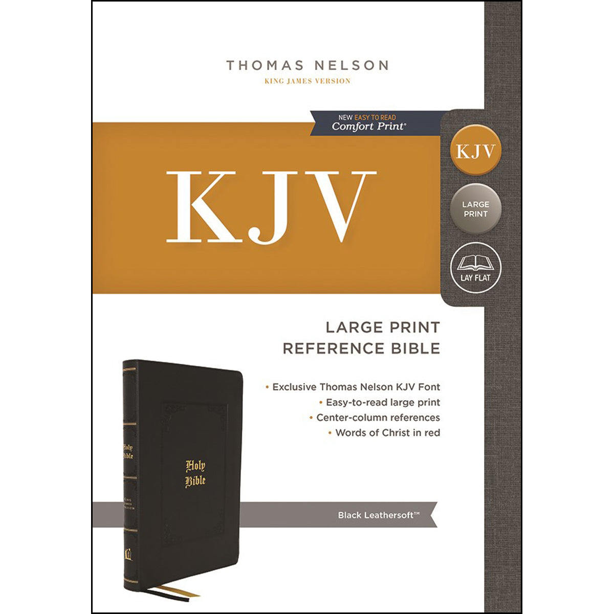 KJV Center-Column Reference Bible Large Print Black (Comfort Print)(Imitation Leather)