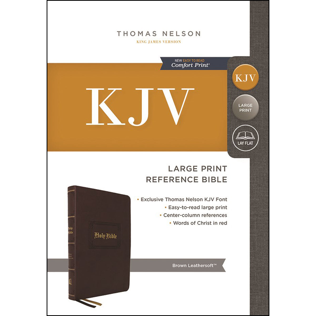 KJV Center-Column Ref Bible LP Brown (Comfort Print)(Imitation Leather)