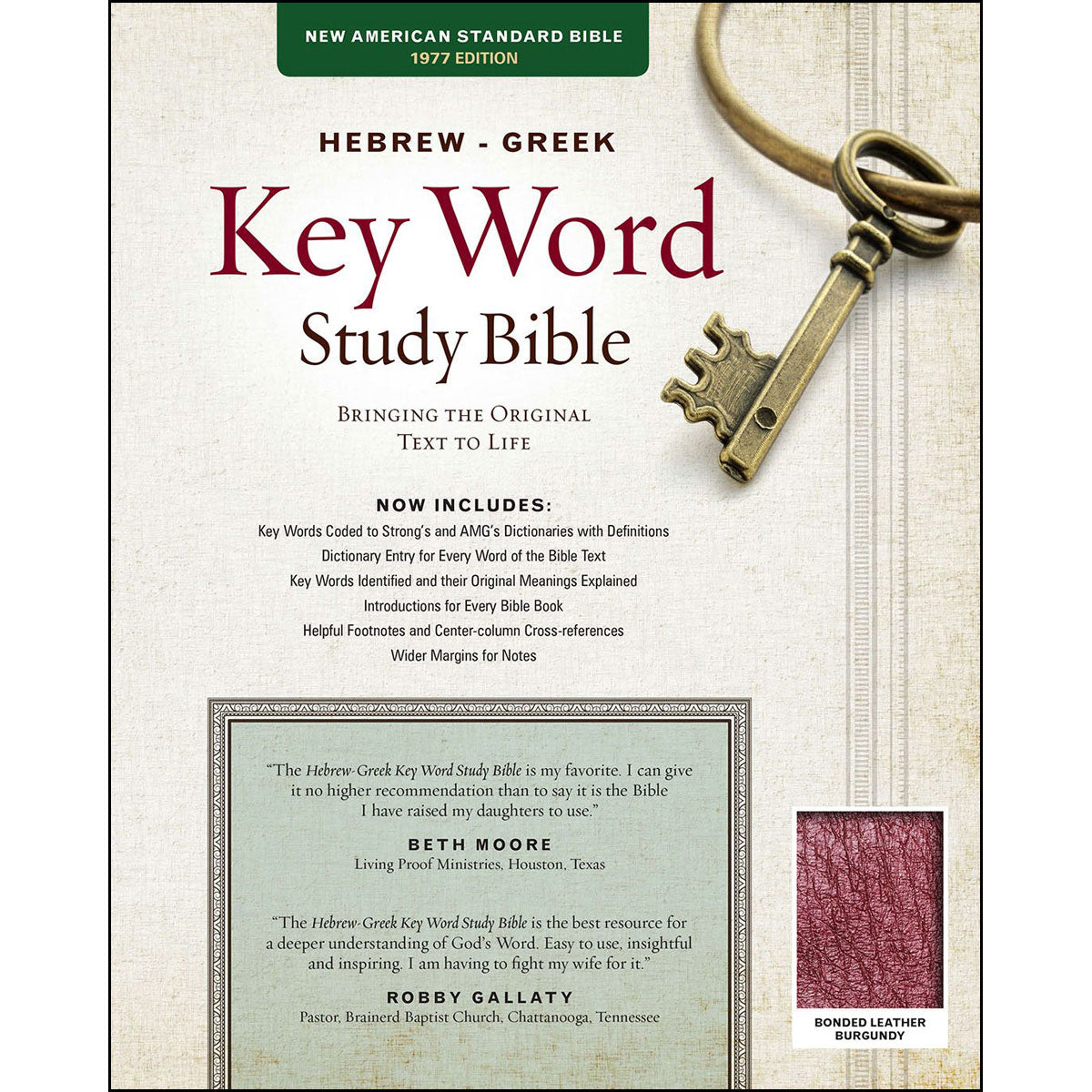 NASB Hebrew / Greek Key Word Study Bible Burgundy (Imitation Leather)