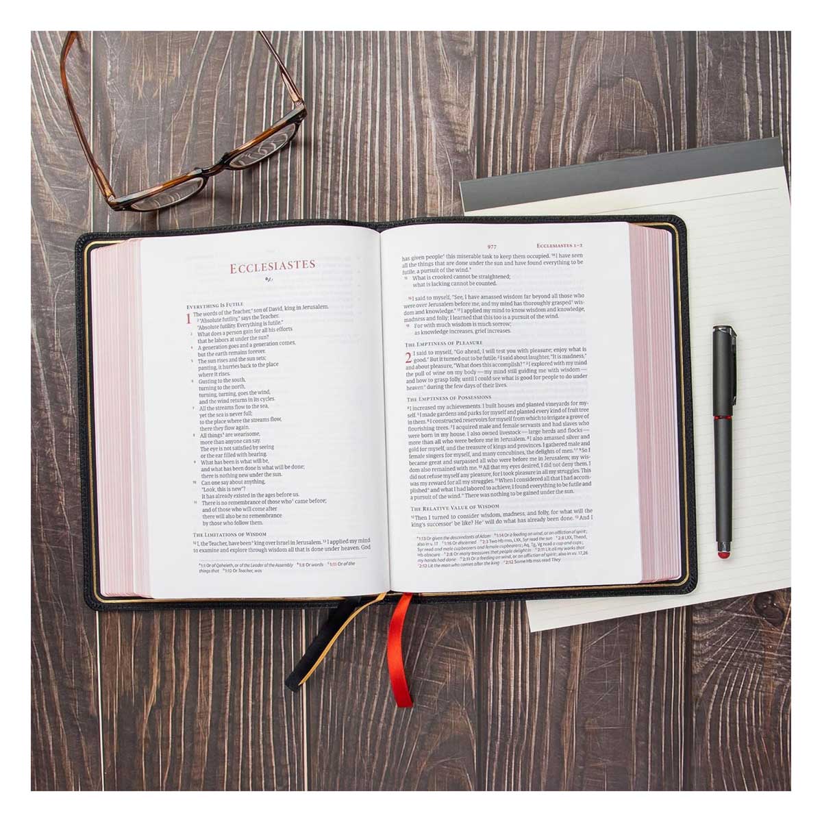 CSB Single Column Wide Margin Bible Goatskin Black (Handcrafted Collection)(Genuine Leather)