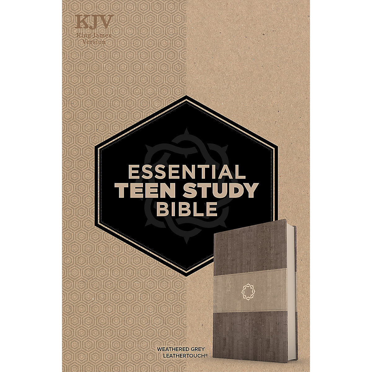 KJV Weathered Grey Imitation Leather Essential Teen Study Bible