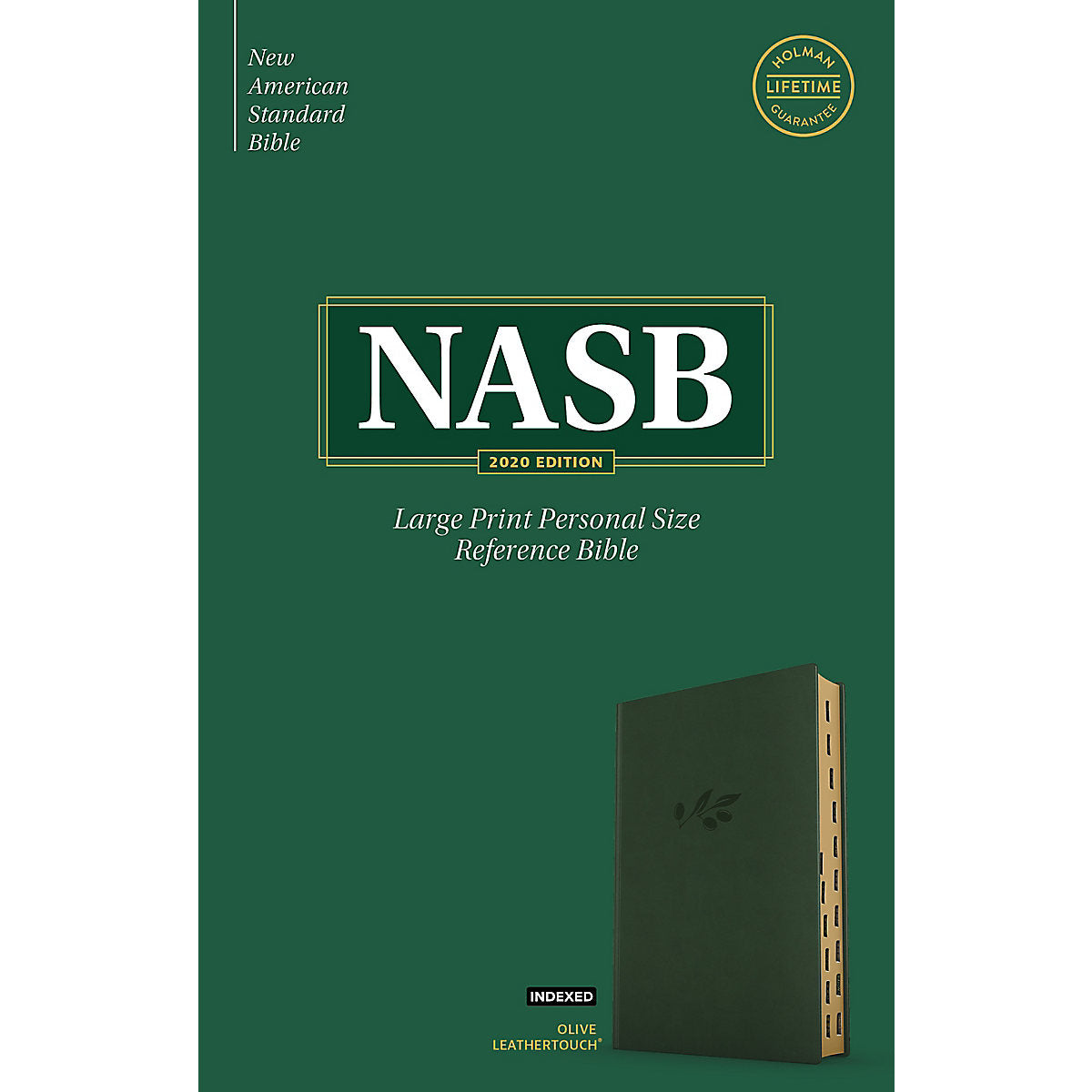 NASB Personal Size Reference Bible Large Print Indexed Olive (Imitation Leather)