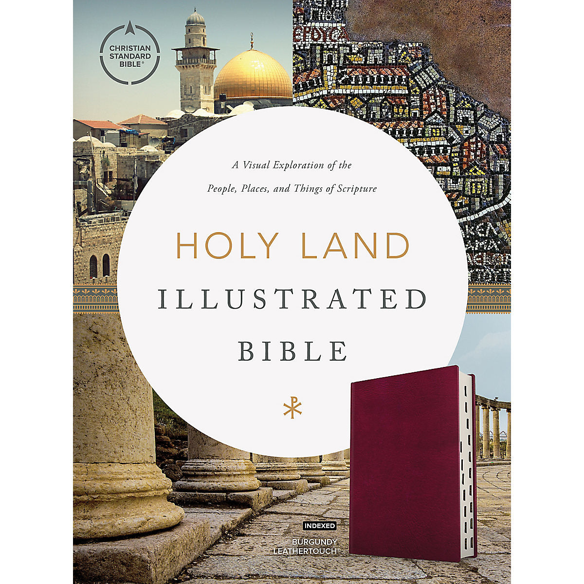 CSB Holy Land Illustrated Bible Indexed Burgundy (Imitation Leather)