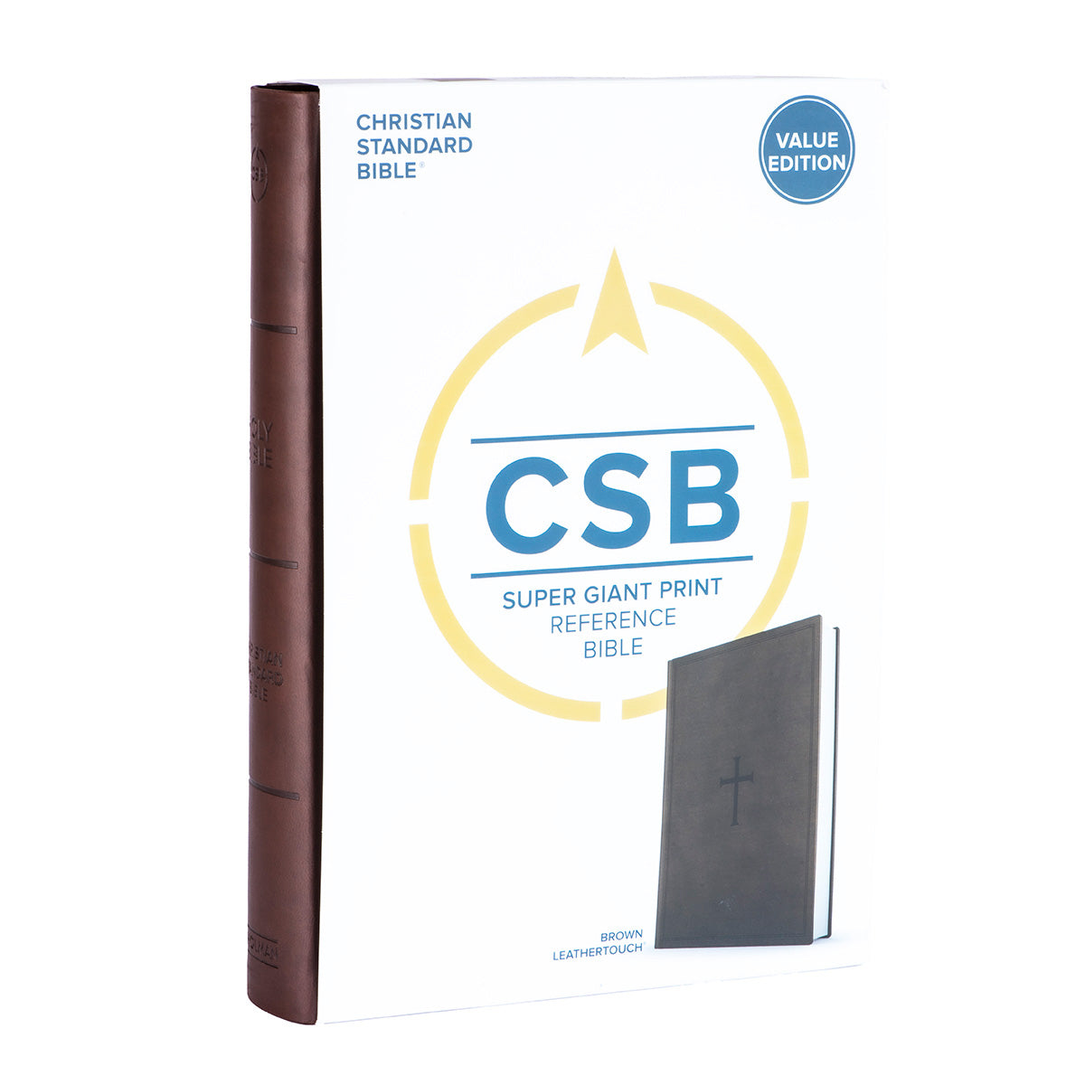 CSB Reference Super Giant Print Bible Value Edition Brown (Imitation Leather)
