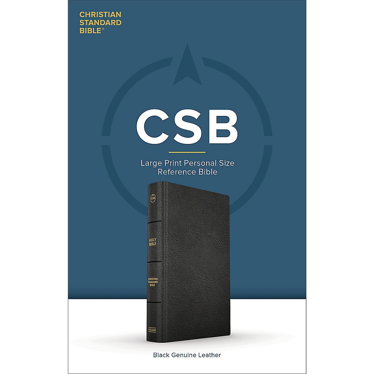 CSB Personal Size Reference Bible Large Print Black (Genuine Leather)