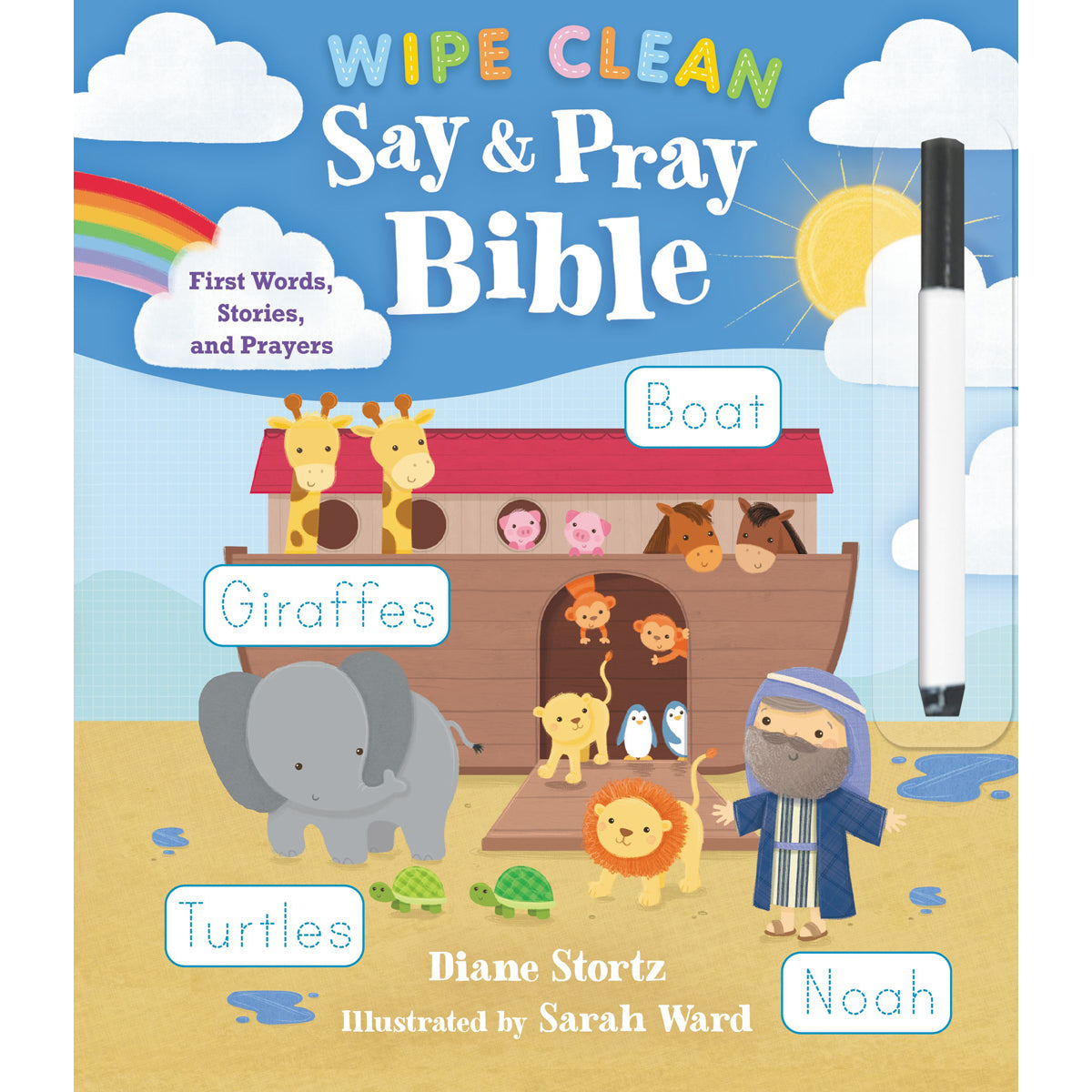 Say And Pray Bible Wipe Clean: First Words, Stories And Prayers (Spiral-Bound)