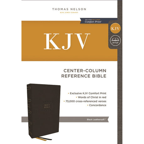 KJV Center-Column Reference Bible Red Letter Black (Imitation Leather)