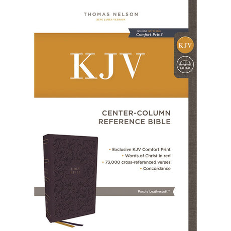 KJV Center-Column Reference Bible Red Letter Purple (Imitation Leather)