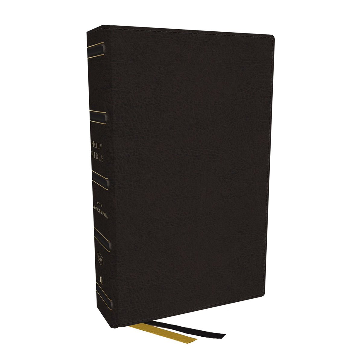 KJV Center-Column Reference Bible Apocrypha Red Letter Black (Genuine Leather)