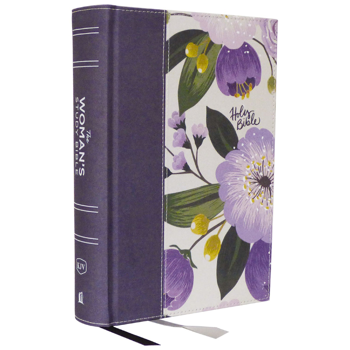 KJV Woman's Study Bible Cloth Purple Floral Comfort Print (Hardcover)