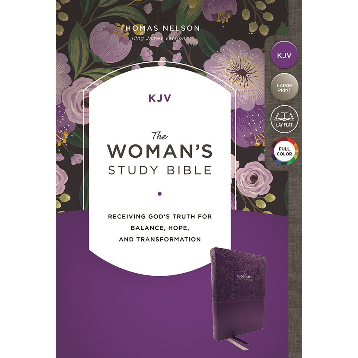 KJV Woman's Study Bible Indexed Purple Comfort Print (Imitation Leather)