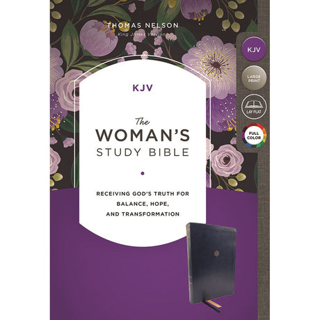 KJV Woman's Study Bible Indexed Blue Comfort Print (Imitation Leather)