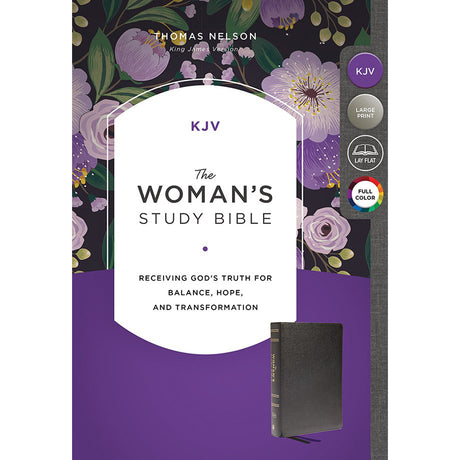 KJV The Woman's Study Bible Indexed Black Comfort Print (Genuine Leather)