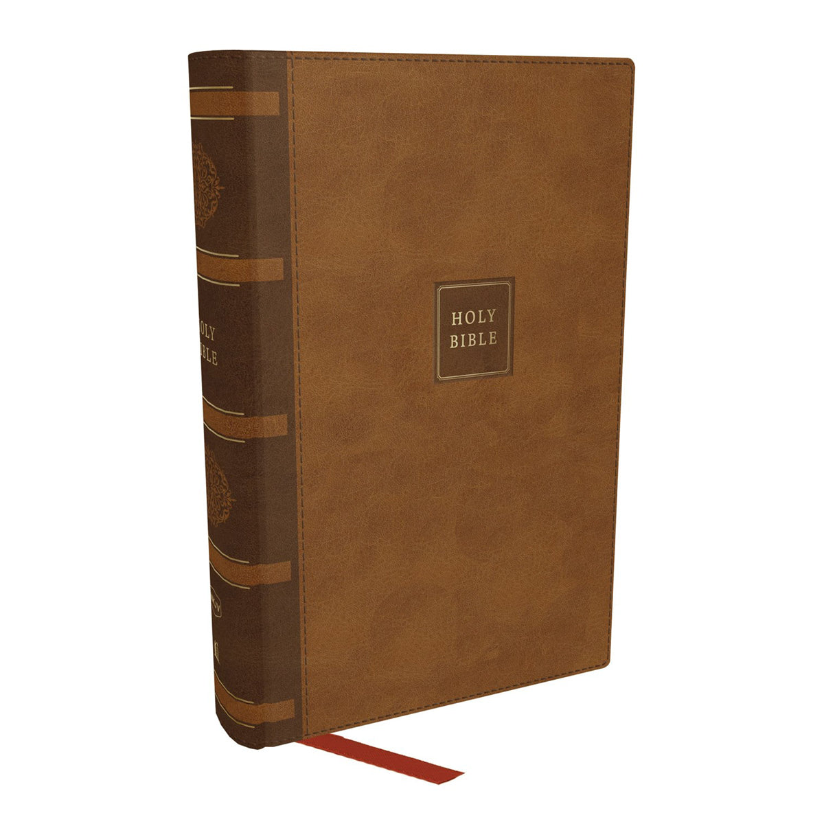 NKJV Compact Paragraph-Style Ref Bible Red Letter Brown (Comfort Print)(Imitation Leather)