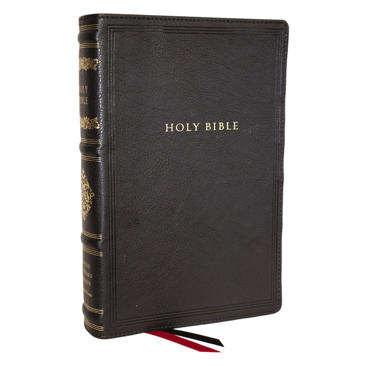 RSV Black Imitation Leather Personal Size Bible with Cross References Sovereign Collection