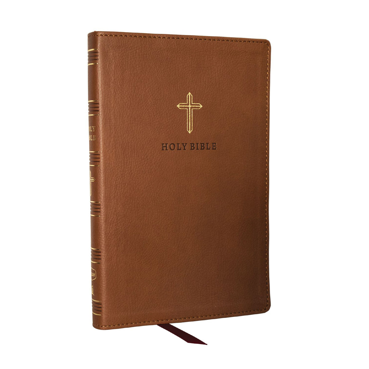 KJV Brown Imitation Leather Ultra Thinline Bible Comfort Print