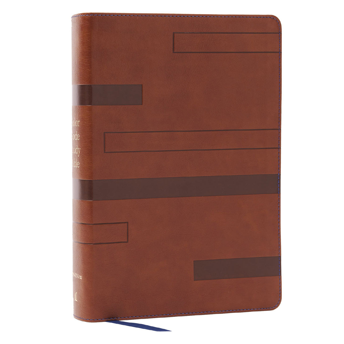 NIV Brown Imitation Leather Color Code Study Bible Red Letter Comfort Print