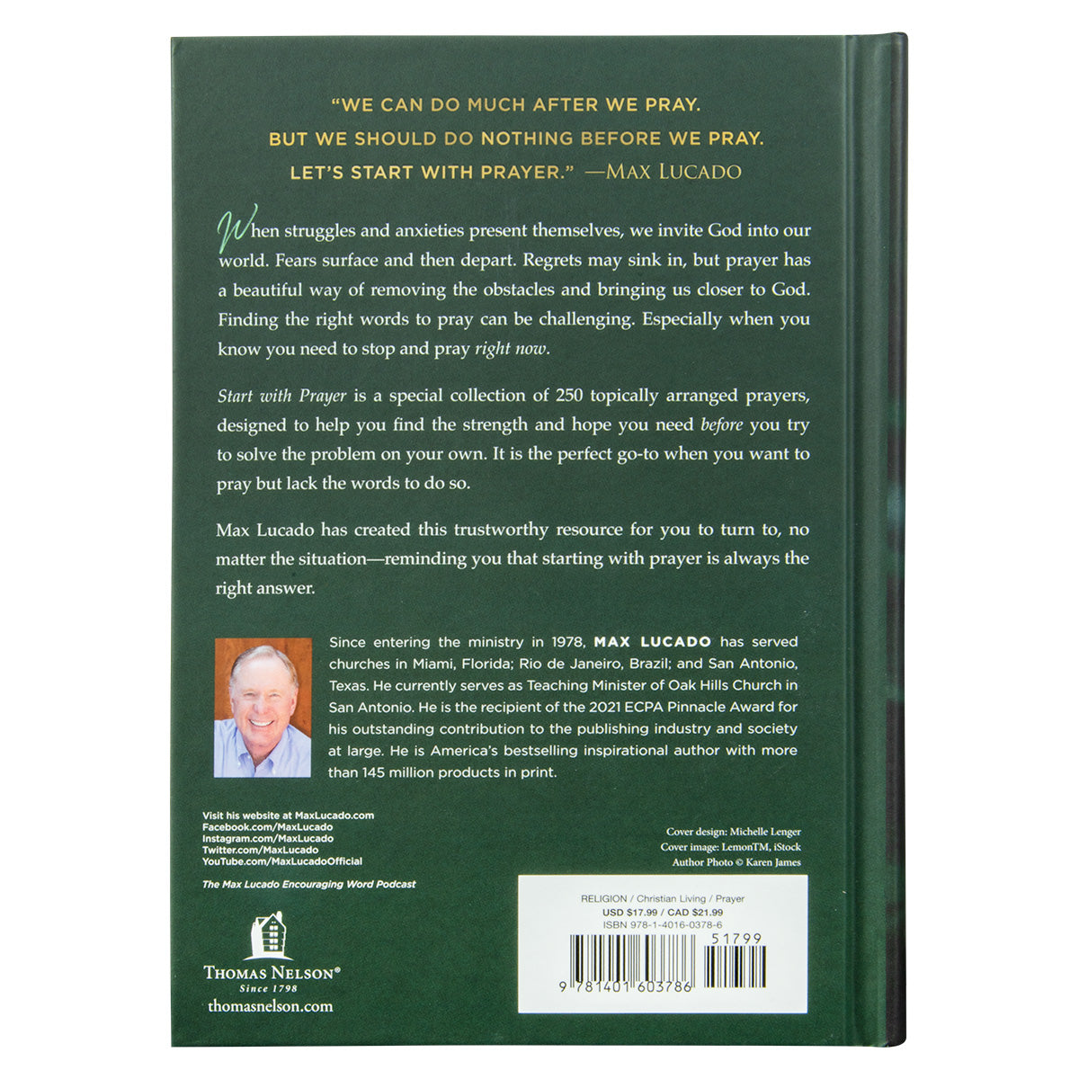 Start With Prayer: 250 Prayers For Hope And Strength (Hardcover)