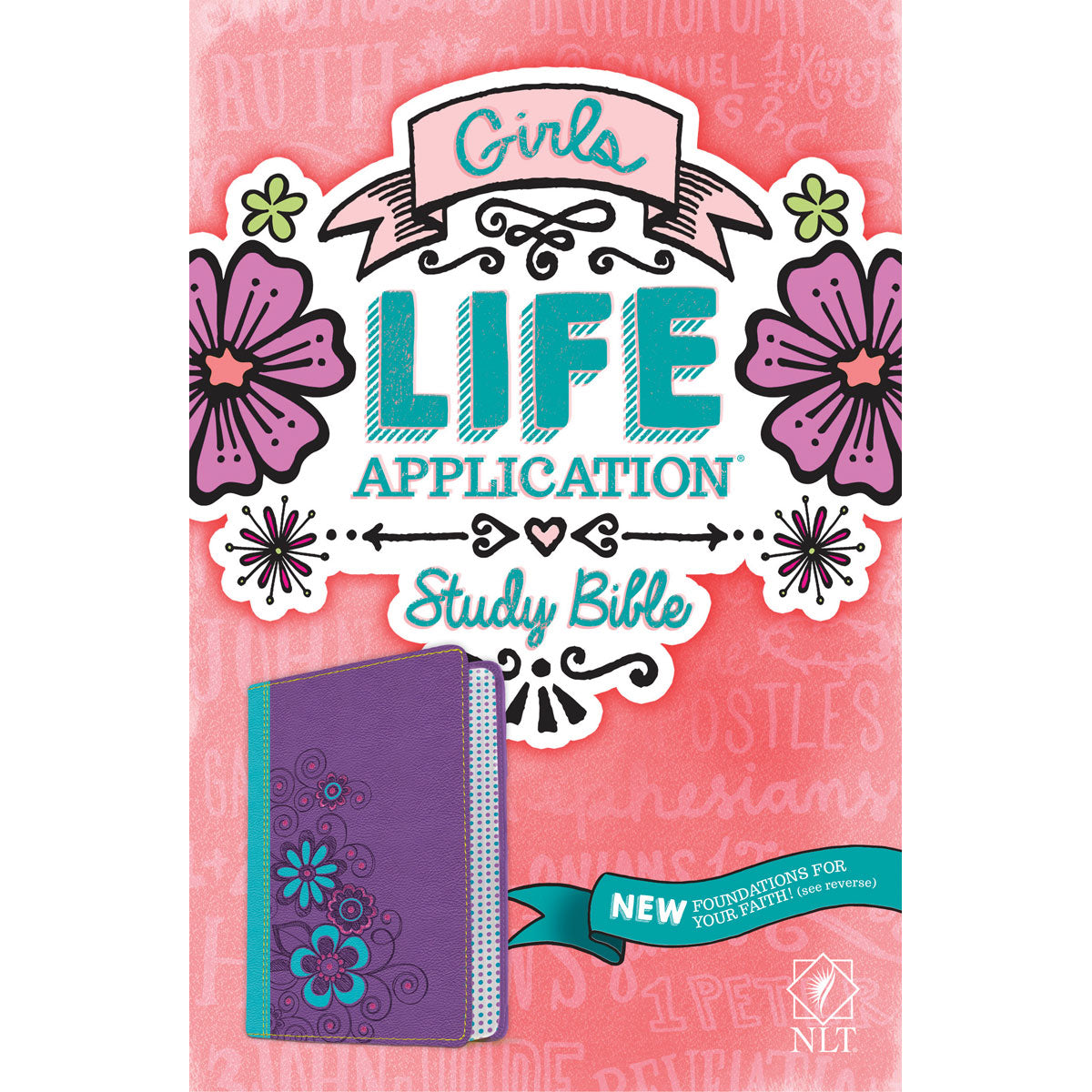 NLT Girls Life Application Study Bible Purple / Teal (Imitation Leather)