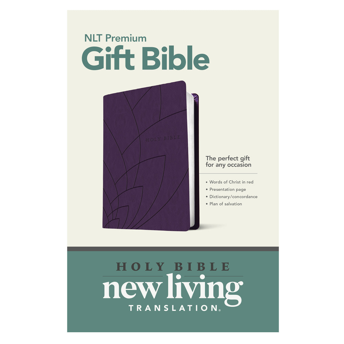 NLT Classic Purple Faux Leather Premium Gift Bible