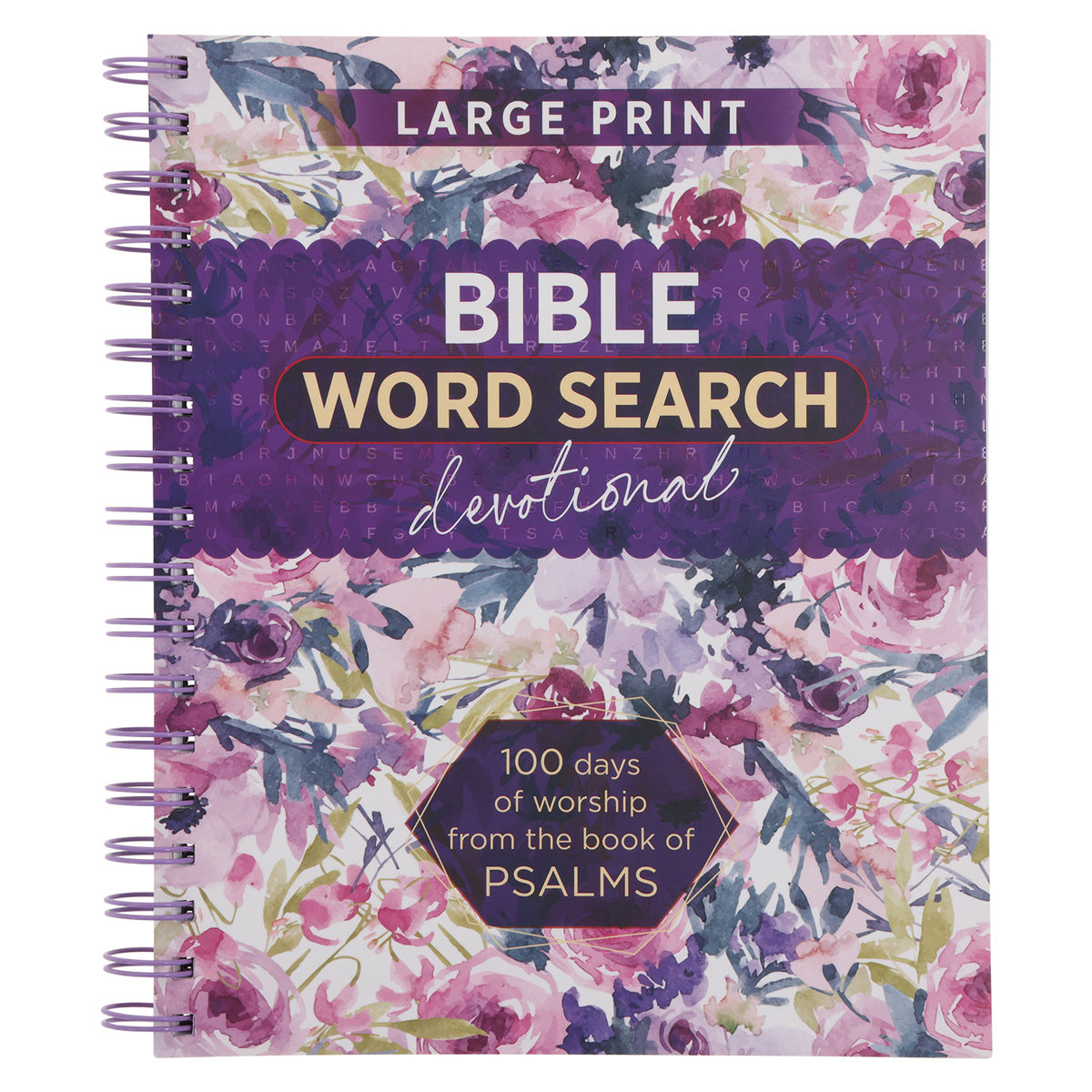 Bible Word Search Devotional: 100 Days of Worship from the Book of Psalms Large Print SB