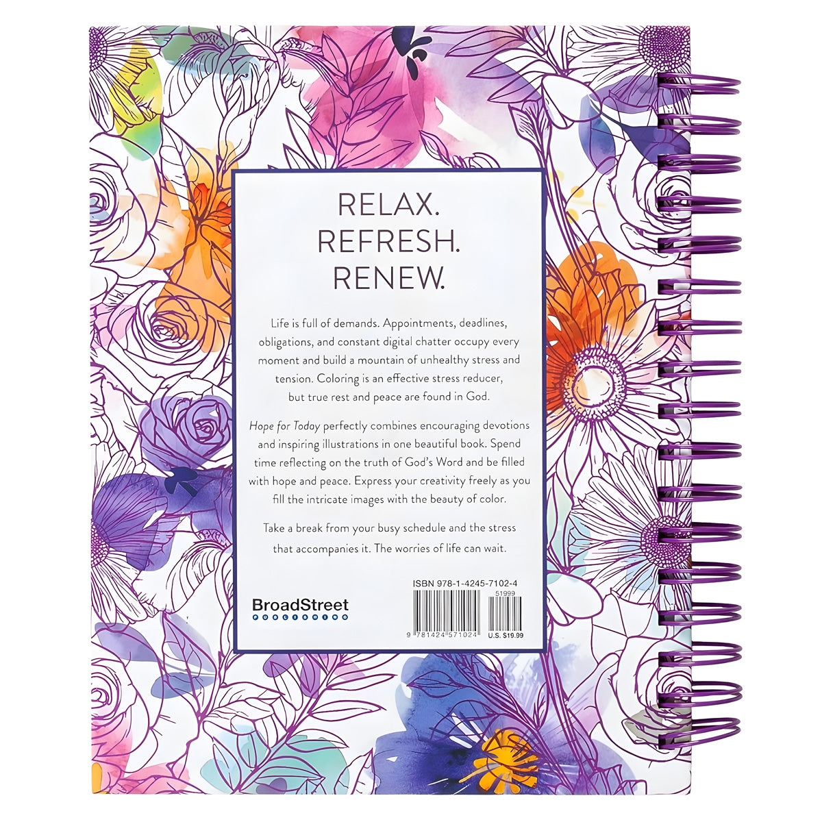 Hope for Today: Devotional Coloring Book (Spiral-Bound)