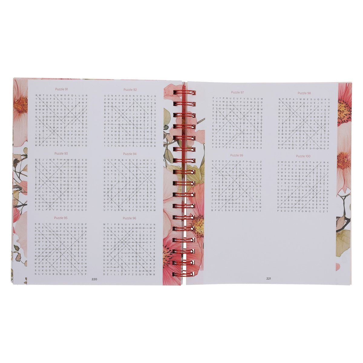 Bible Word Search Devotional: Words to Warm Your Heart Large Print (Spiral-Bound)