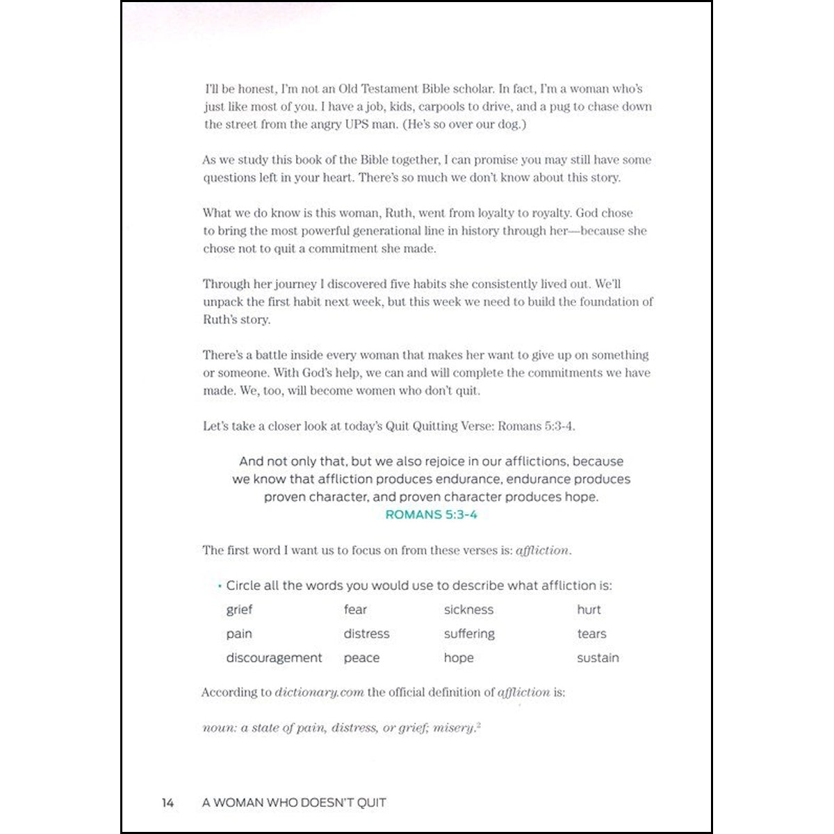 A Woman Who Doesn't Quit: 5 Habits From The Book Of Ruth (Paperback)