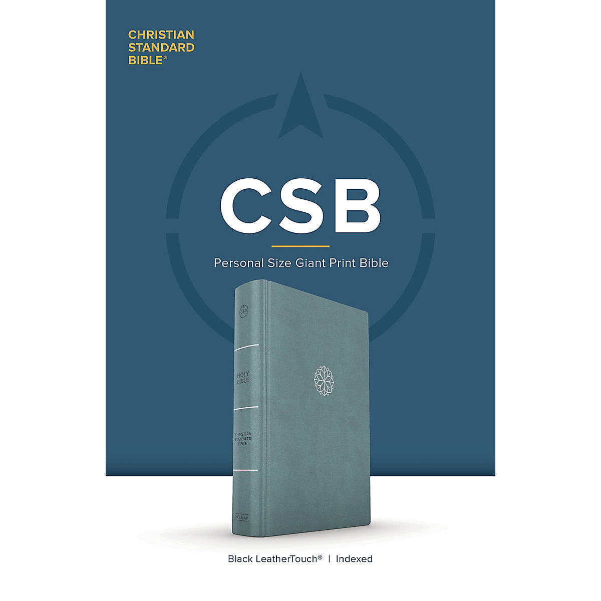 CSB Earthen Teal Imitation Leather Personal Size Bible Giant Print Indexed