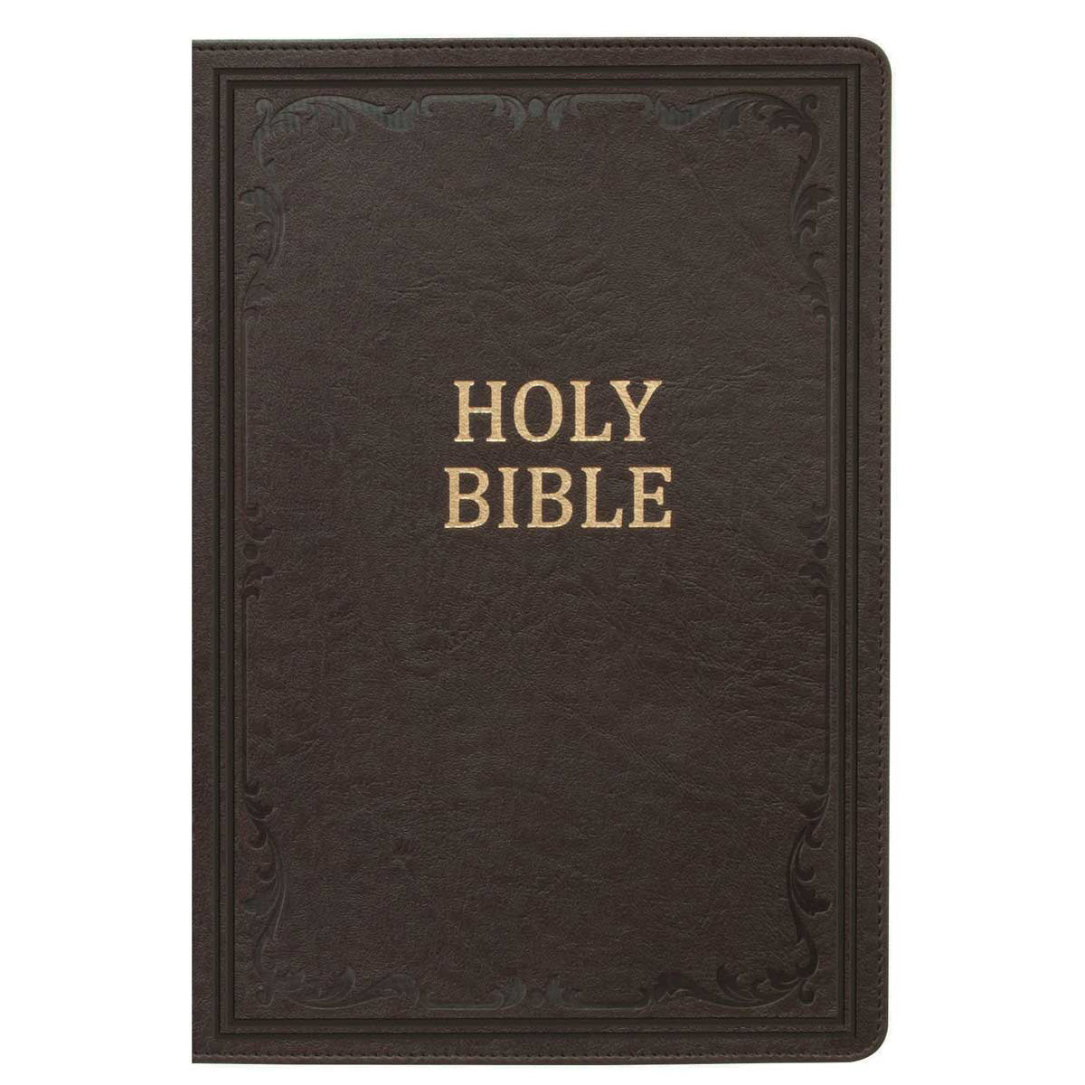 KJV Brown Faux Leather Bible Super Giant Print Red Letter