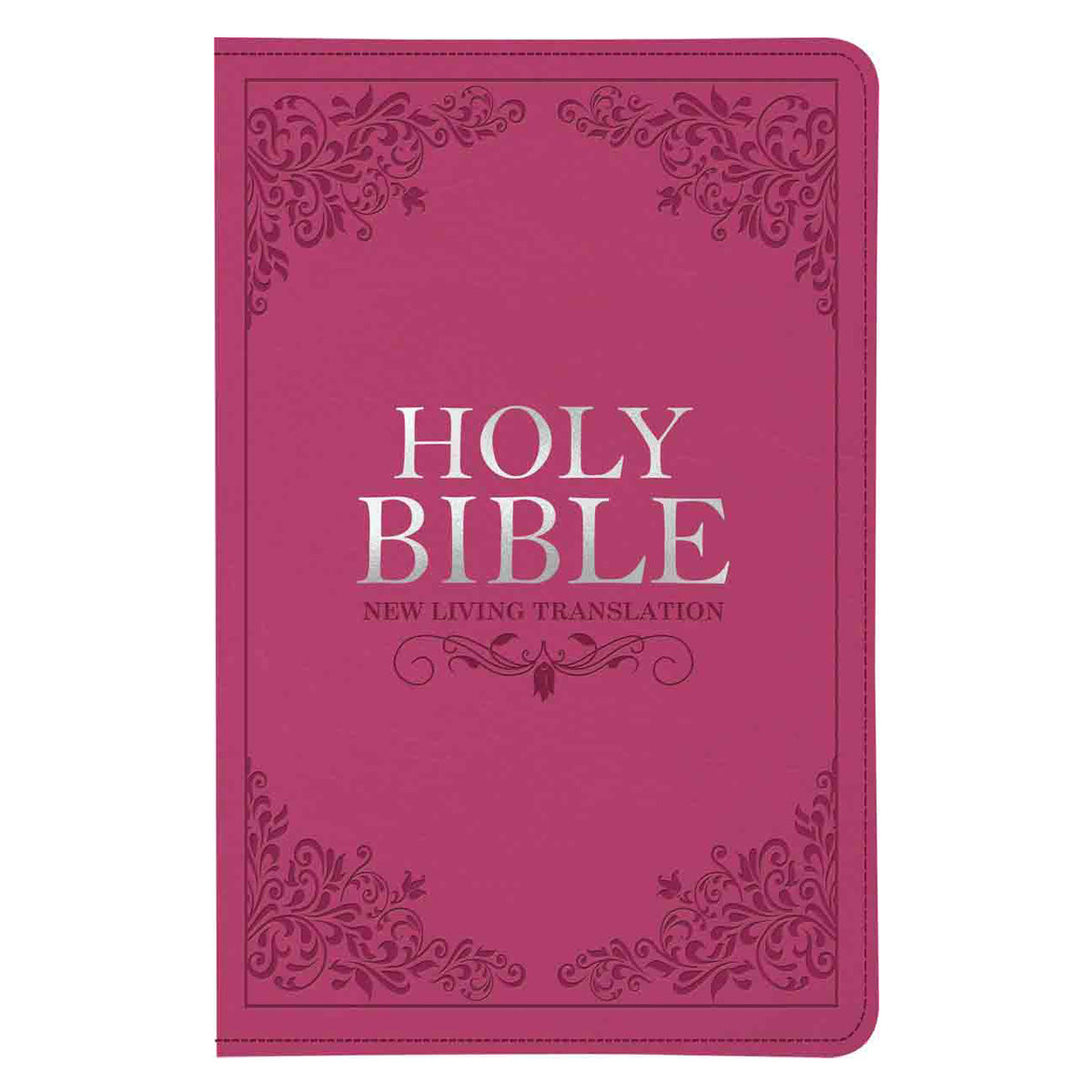 NLT Pink Faux Leather Standard Bible Thumb Indexed With Zip