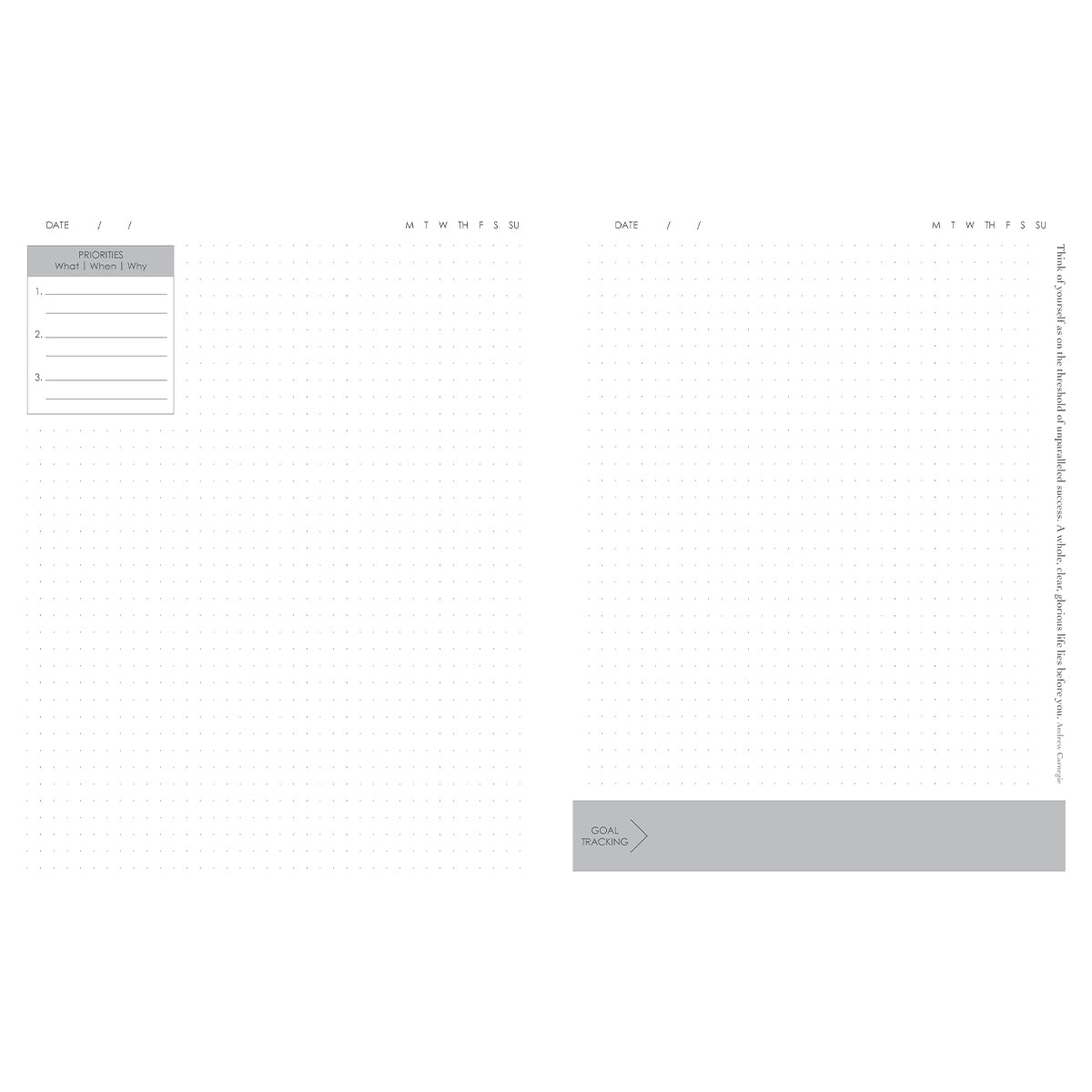 Baxter Undated Planner A4 Grey (Durable Synthetic Fibre Flexcover)