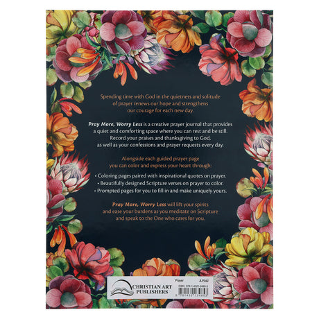 Pray More Worry Less Coloring Prayer Journal (Paperback)